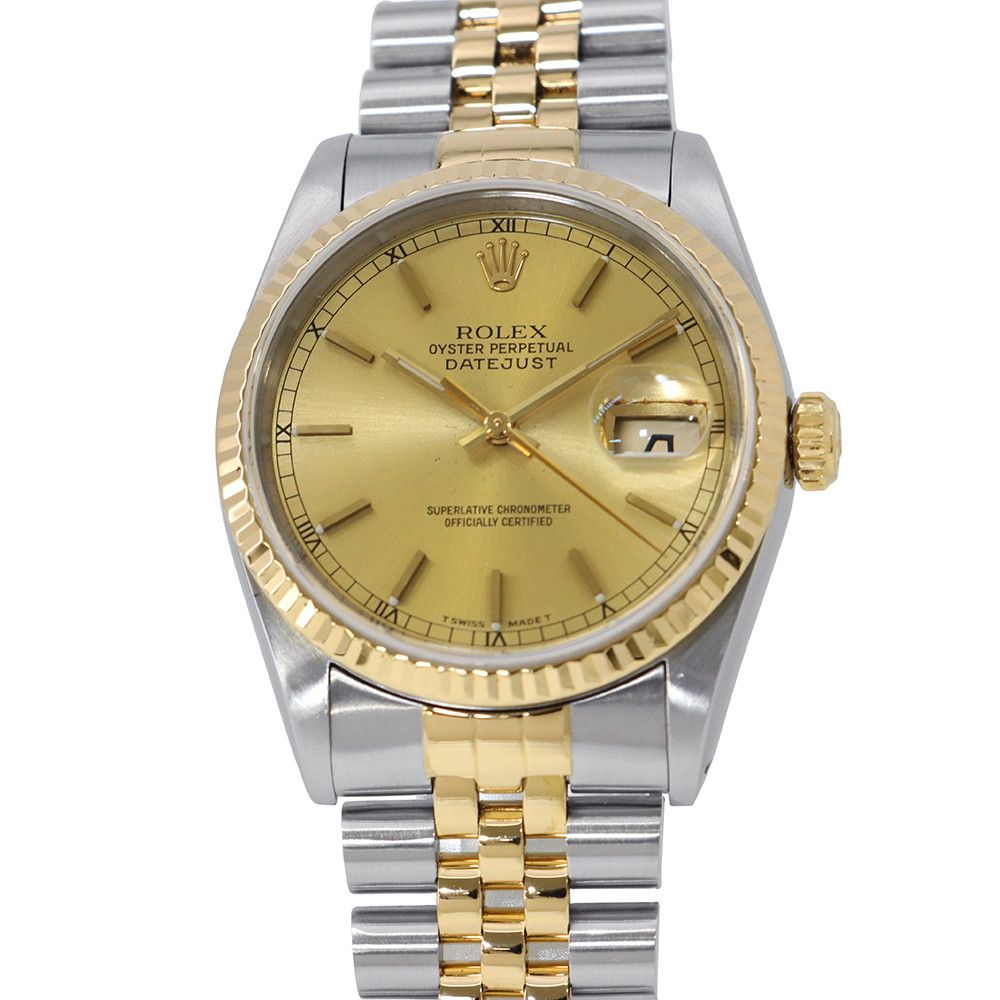 ロレックス デイトジャスト S番 SS/K18YG 16233 ROLEX 腕時計