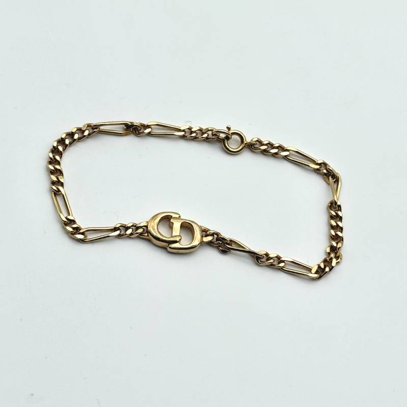 美品 Dior CDロゴ ブレスレット ゴールド クリスチャン ディオール