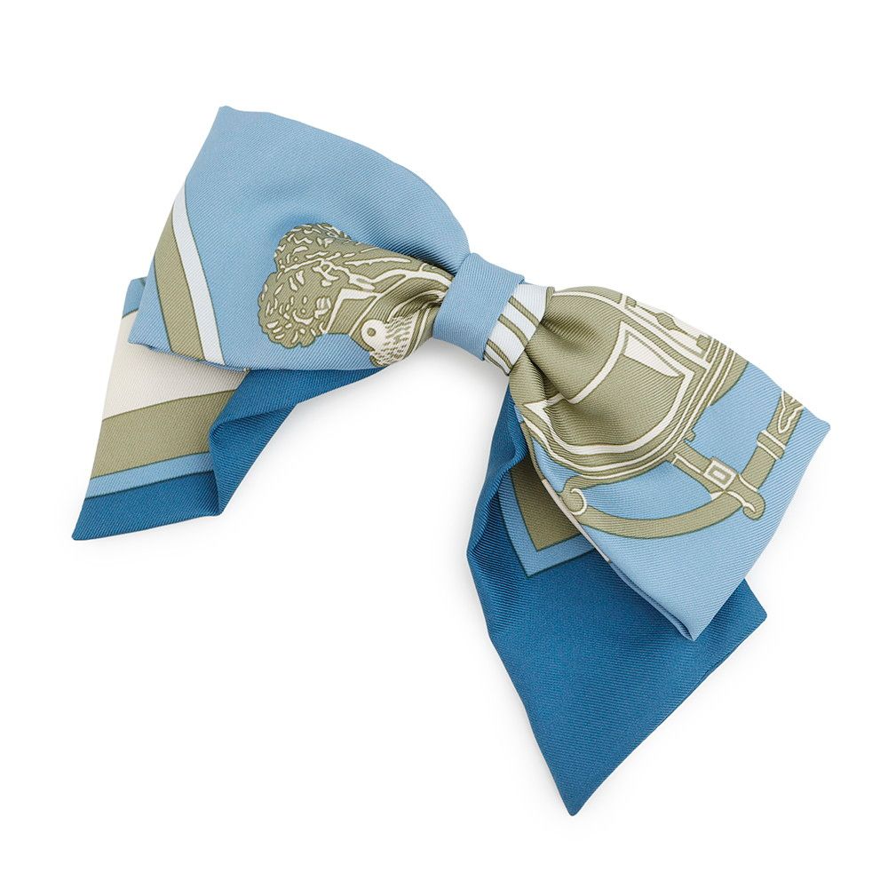 エルメス HERMES リボン バレッタ グルネル PM ブルーム シルク 新品 エルメス バレッタ グルネル エクスリブリス EX-LIBRIS シルク HERMES