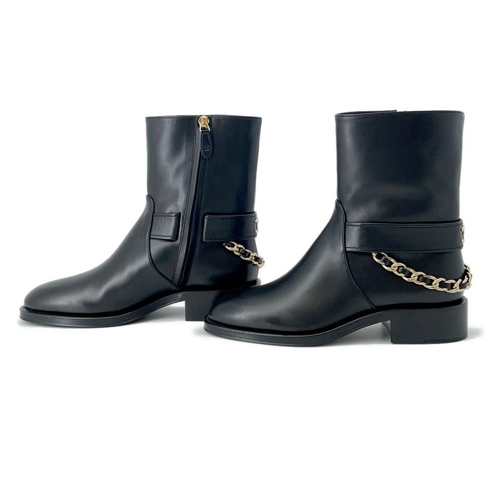 美品！CHANEL シャネル ショートブーツ ブラック 【公式通販】