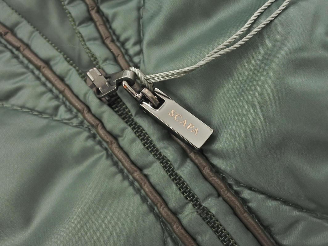 新品 SCAPA スキャパ 2WAY ドロスト フーディー ダウンベスト size38