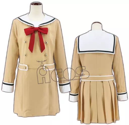 【】コスプレ衣装・グッズ(キャラクター) 花咲川女子学園高校 制服(冬服) ブラウン×ホワイト Lサイズ 「BanG Dream!」