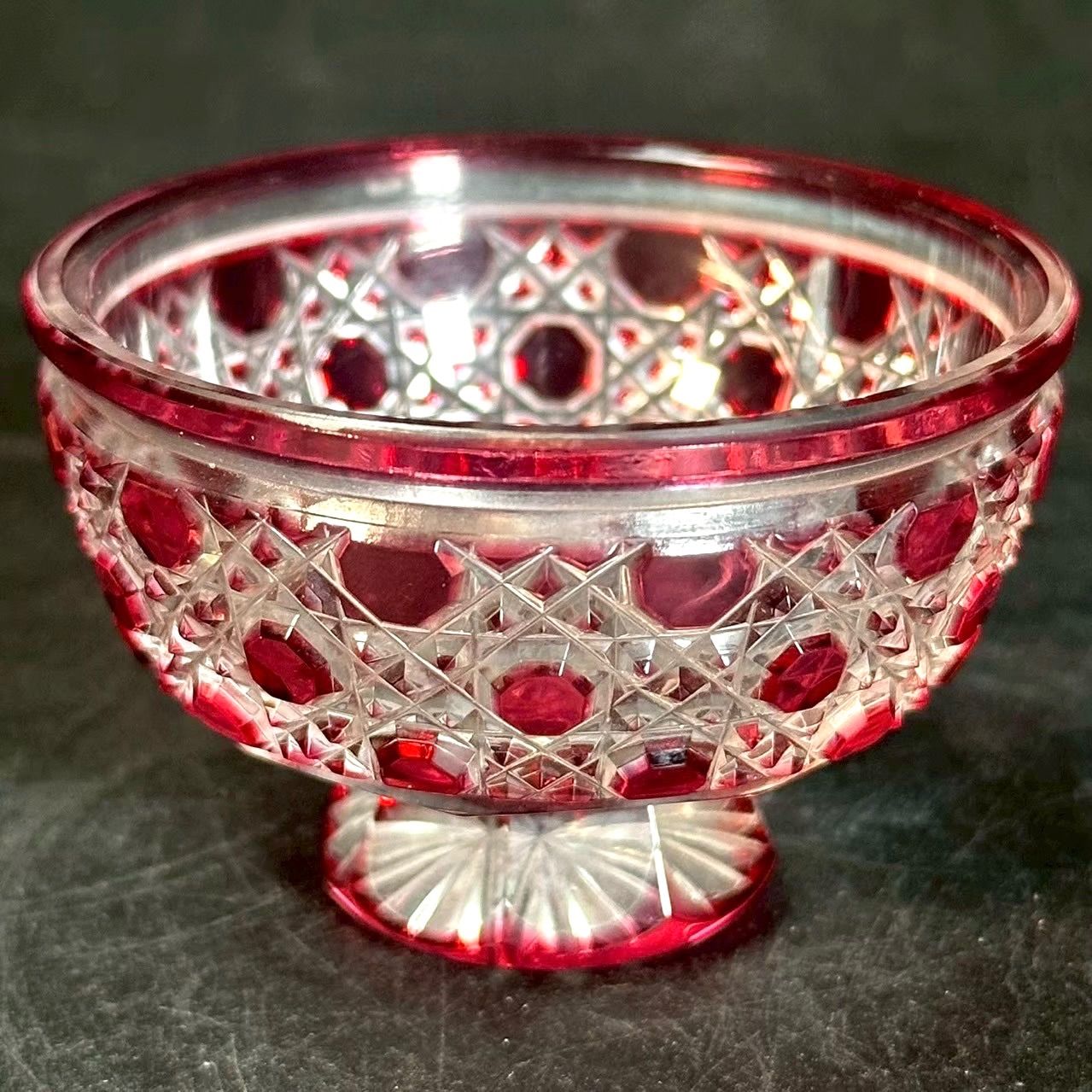 幽玄 薩摩切子 切子猪口 グラス おちょこ ぐい呑み