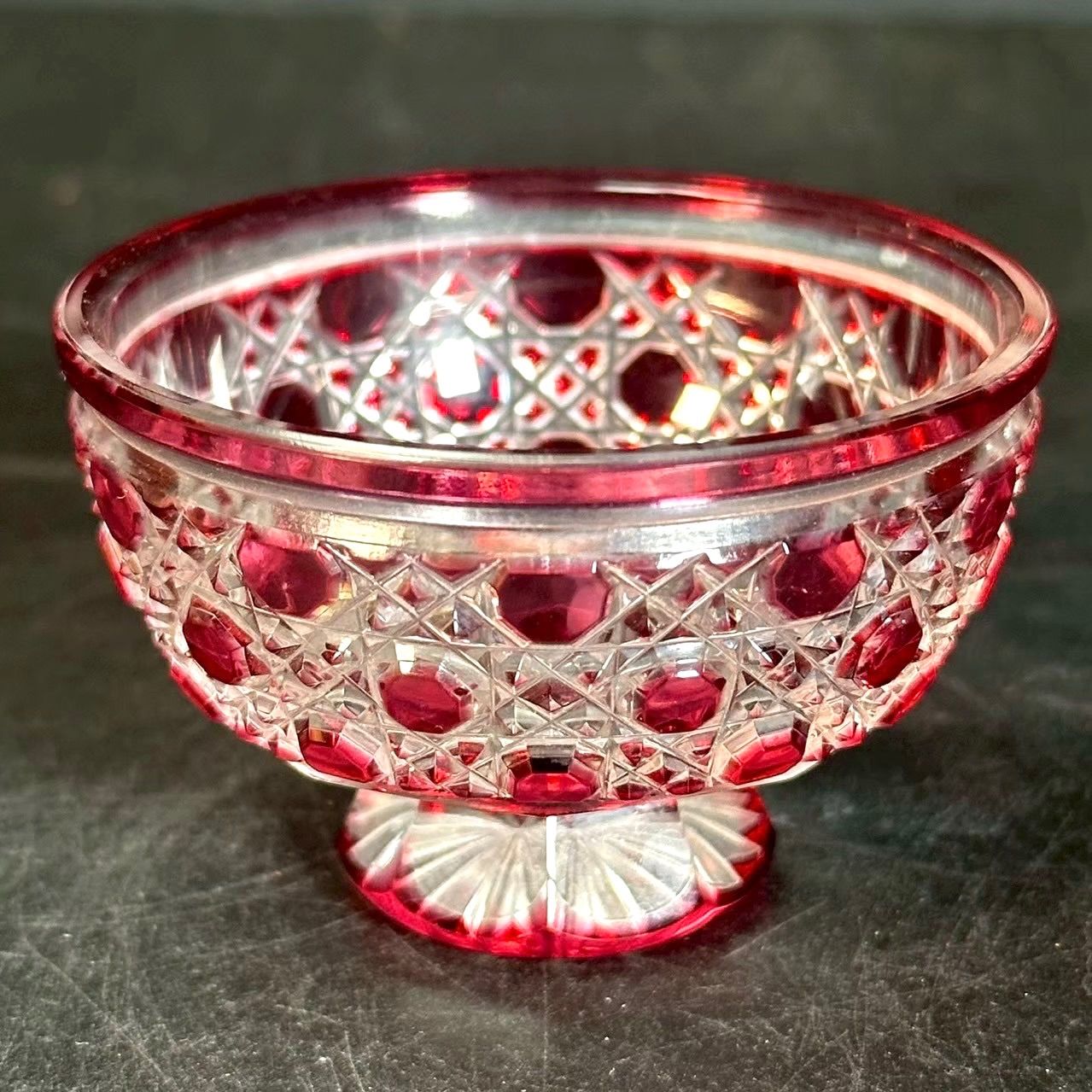 幽玄 薩摩切子 切子猪口 グラス おちょこ ぐい呑み