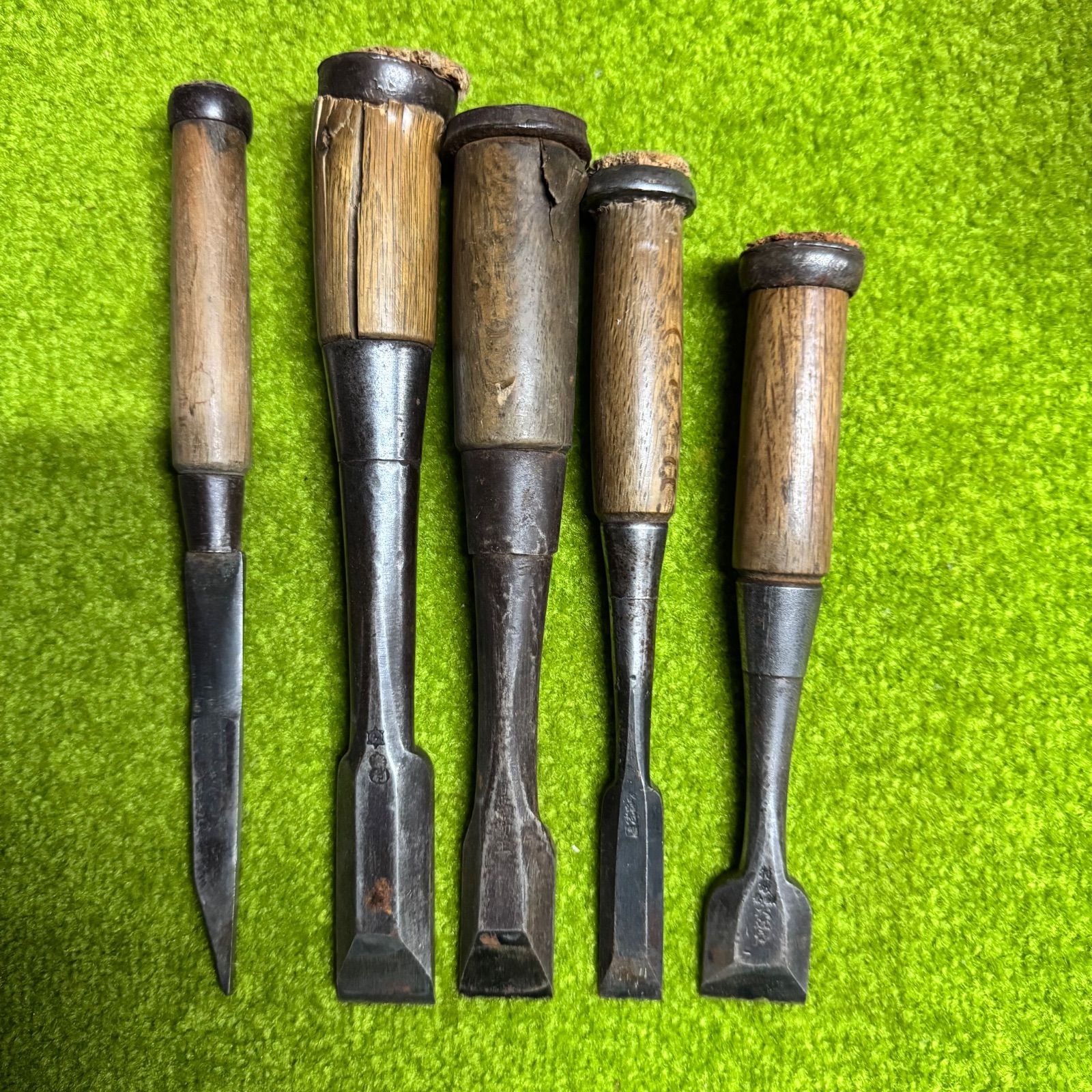 鑿 ノミ 5本セット 大江戸 村國 勤王 銘入り含む 大工道具 木工