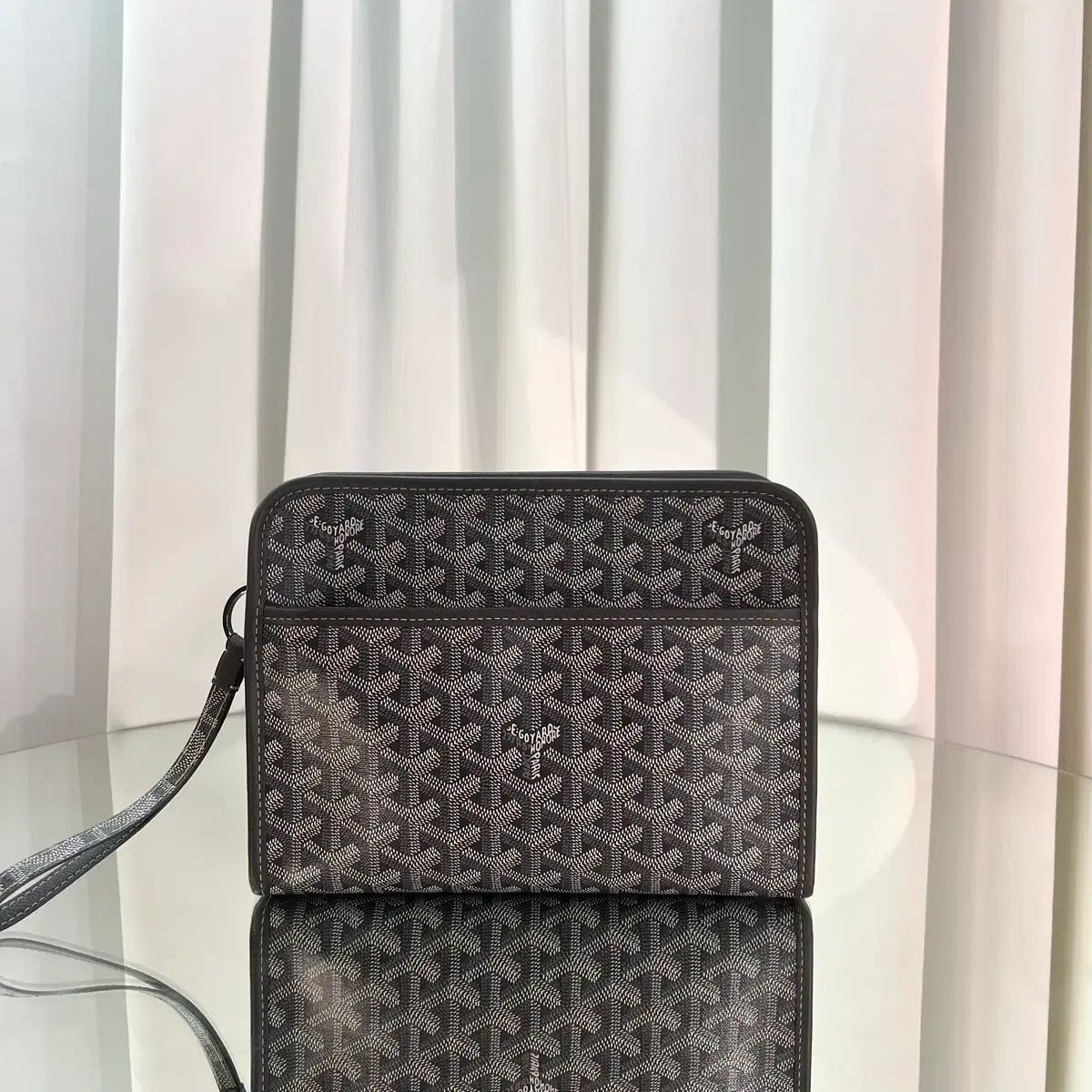 25 FW ゴヤール ジュールVens MM クラッチバッグ グレー