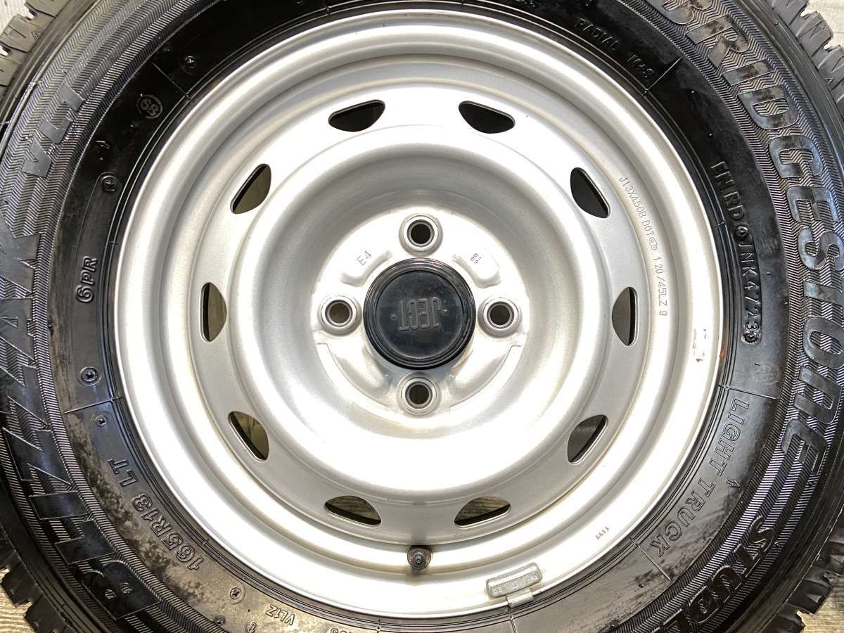 165R13 6PR ブリヂストン ブリザック VL1 JECT E4 13x4.5 100-4穴 中古 
