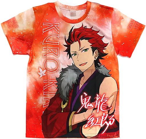 中古】衣類 鬼龍紅郎 フルグラフィックTシャツ レッド フリーサイズ