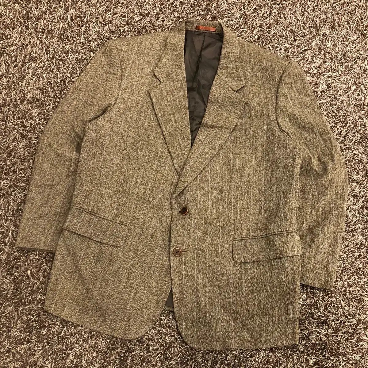 100 YVES SAINT LAURENT イヴ サンローラン Daddy Fit ヘリンボーン カシミア ウール ブレーザー ジャケット 41 R