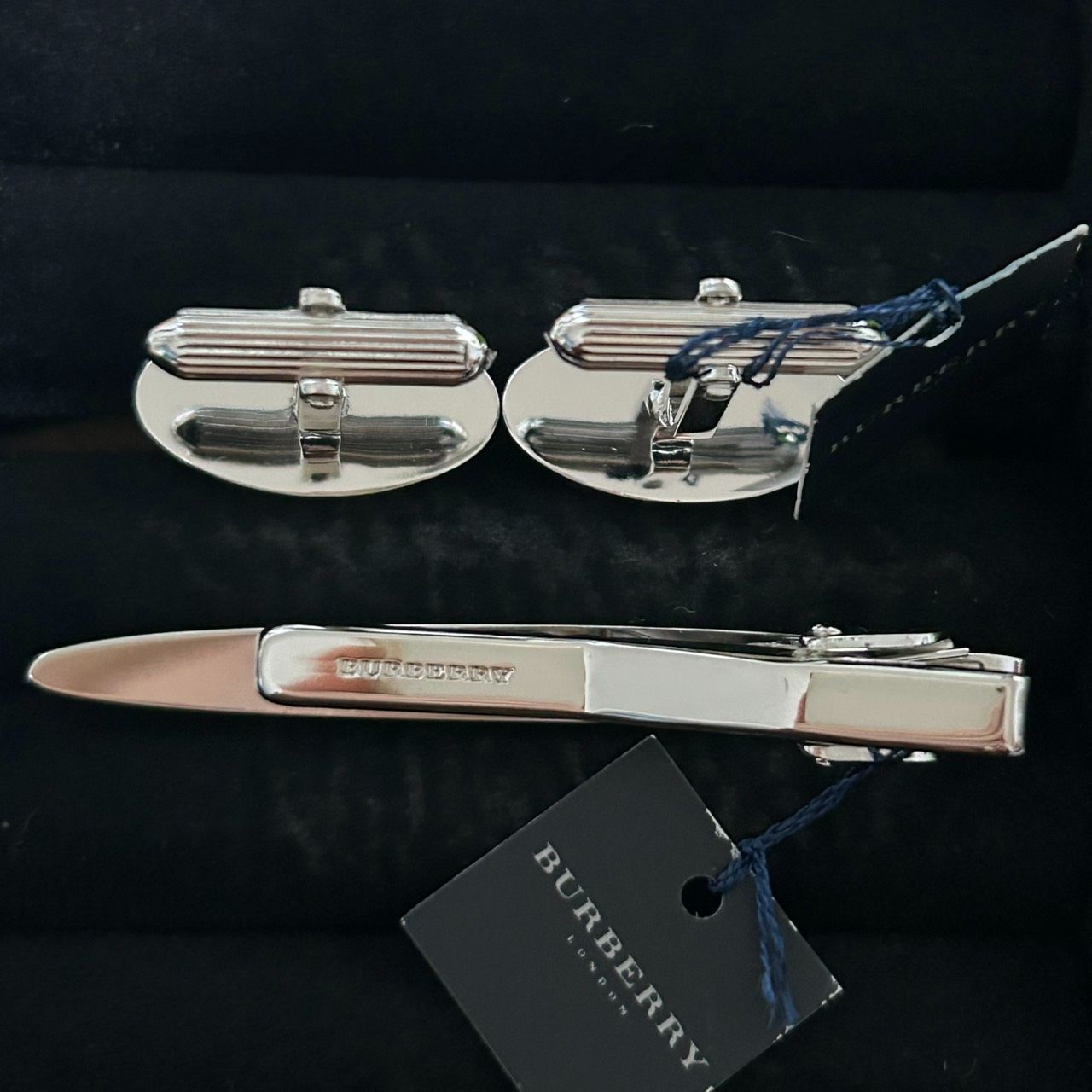 美品】バーバリー カフス＆タイピン セット 日本製 BURBERRY Tie Clip