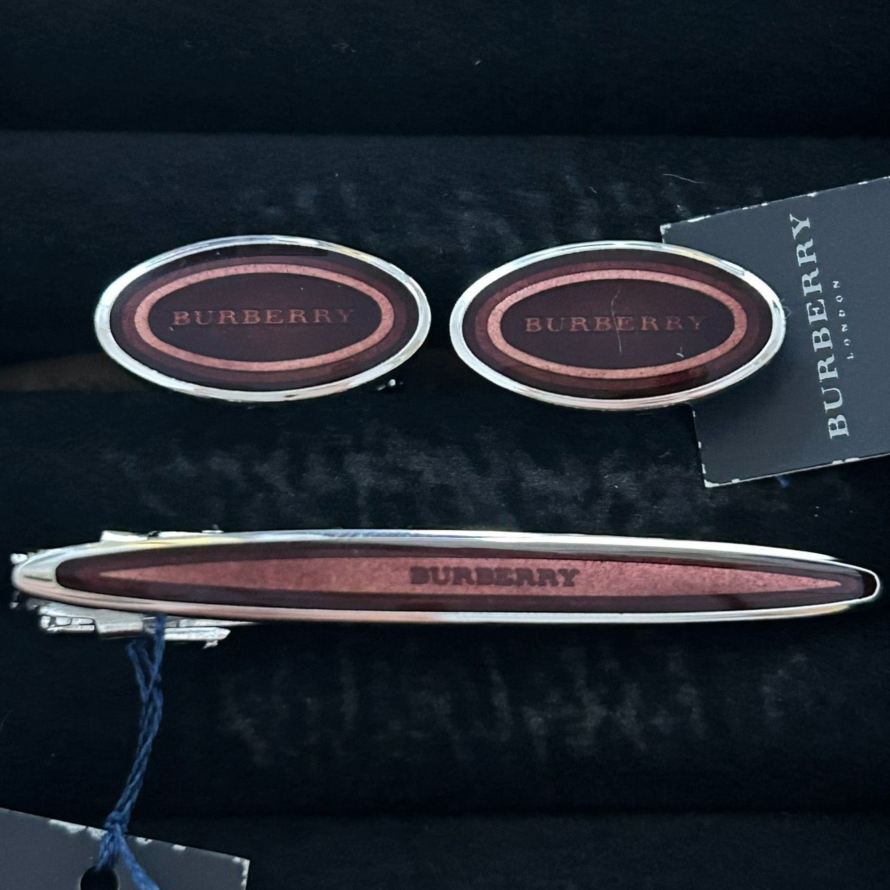 美品】バーバリー カフス＆タイピン セット 日本製 BURBERRY Tie Clip
