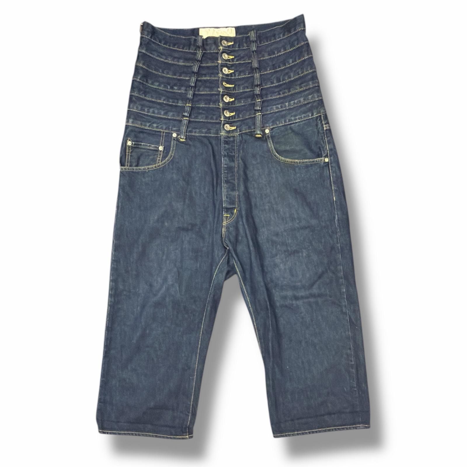 GANRYU 7連ボタン サルエルデニムパンツ ジーンズ ガンリュウ EJ-P001