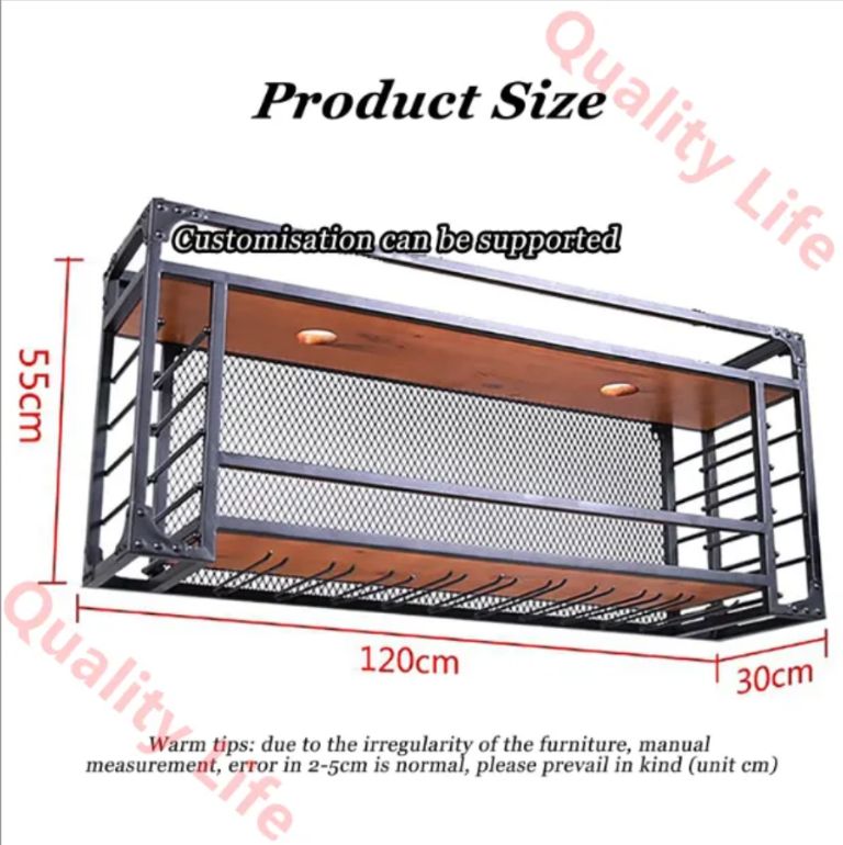 壁掛けワインラック 素朴な壁ワインボトルグラスホルダー ワインキャビネット キッチンバーユニット フローティングシェルフ ウォールシェルフストレージオーガナイザーラック ワイン収納ディスプレイラック 60 30 55 cm
