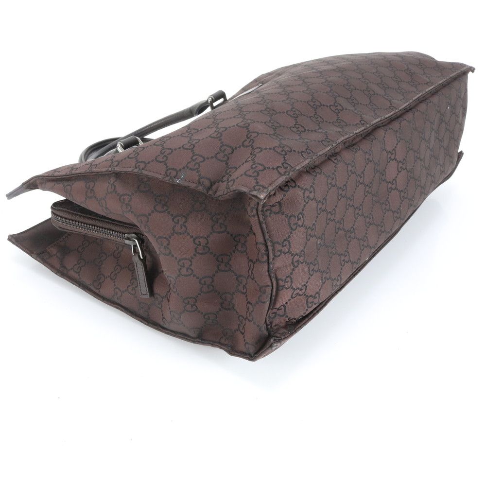 美品 グッチ GGナイロン 190630 レザー トート バッグ ショルダー