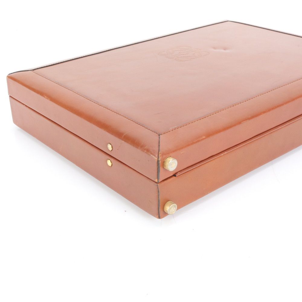 極美品 ロエベ アナグラム レザー アタッシュケース ハードケース 書類