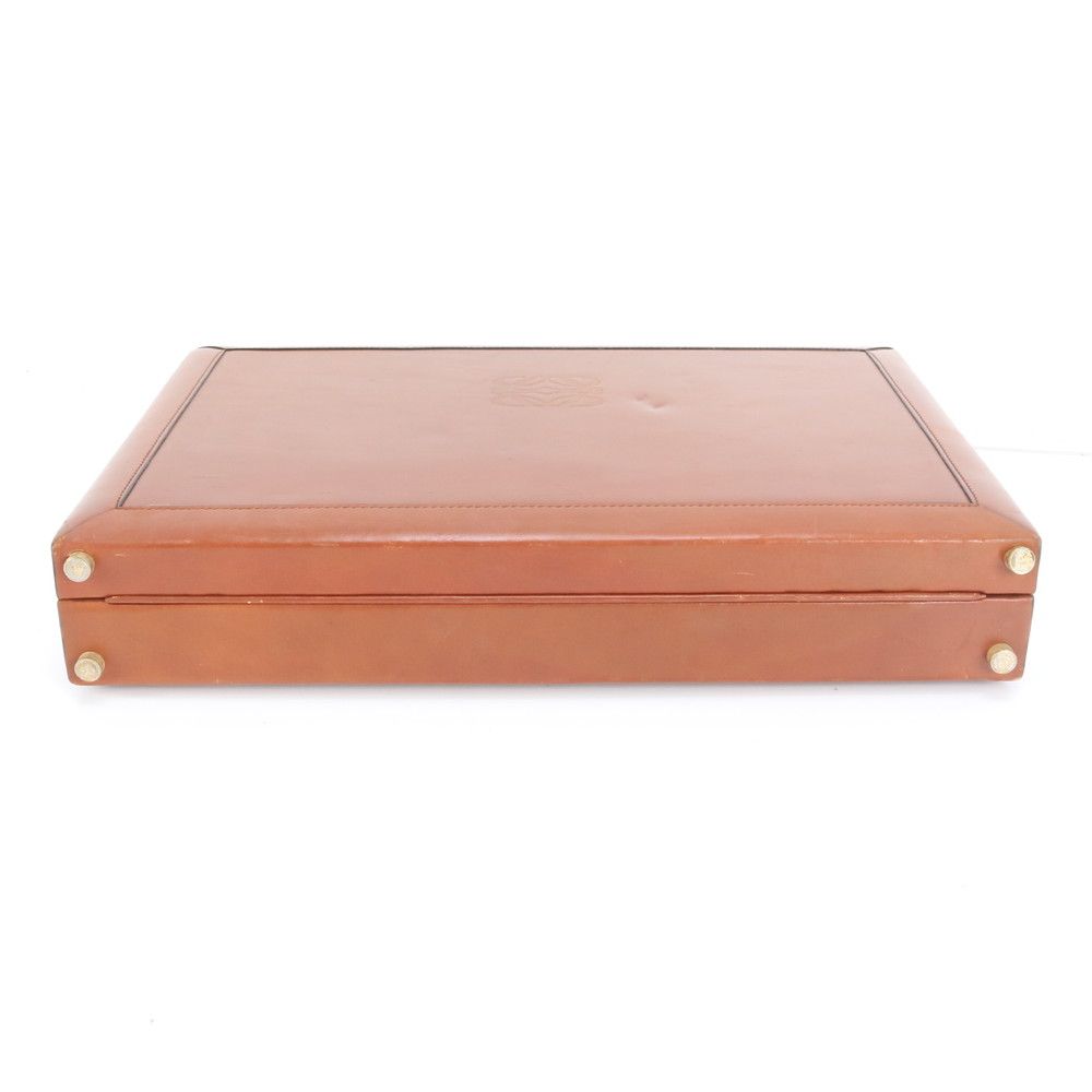 極美品 ロエベ アナグラム レザー アタッシュケース ハードケース 書類