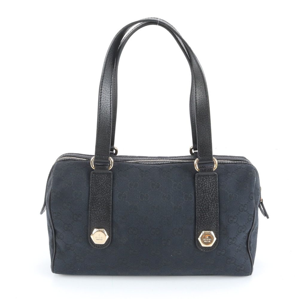 極美品 グッチ GGキャンバス ミニ ボストン 152457 レザー ショルダー