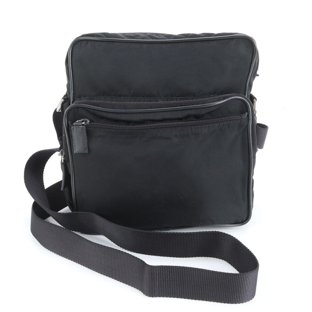 美品 プラダ テスート ナイロン レザー ショルダーバッグ 斜め掛け