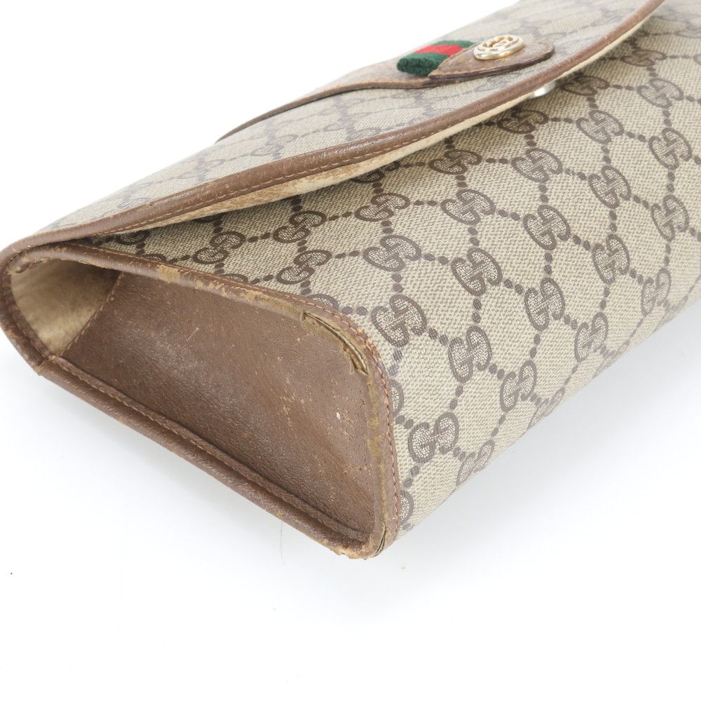 美品 グッチ GGスプリーム シェリー ライン 89-01-030 レザー セカンド