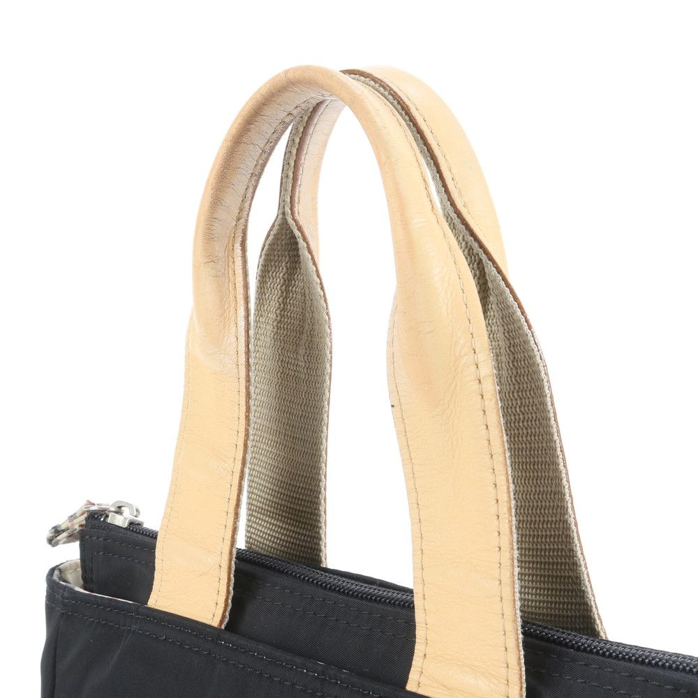 美品 バーバリー ノバ チェック レザー ナイロン トート バッグ 肩掛け