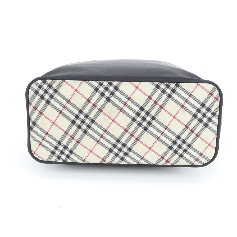 美品 バーバリー ノバ チェック レザー ナイロン トート バッグ 肩掛け