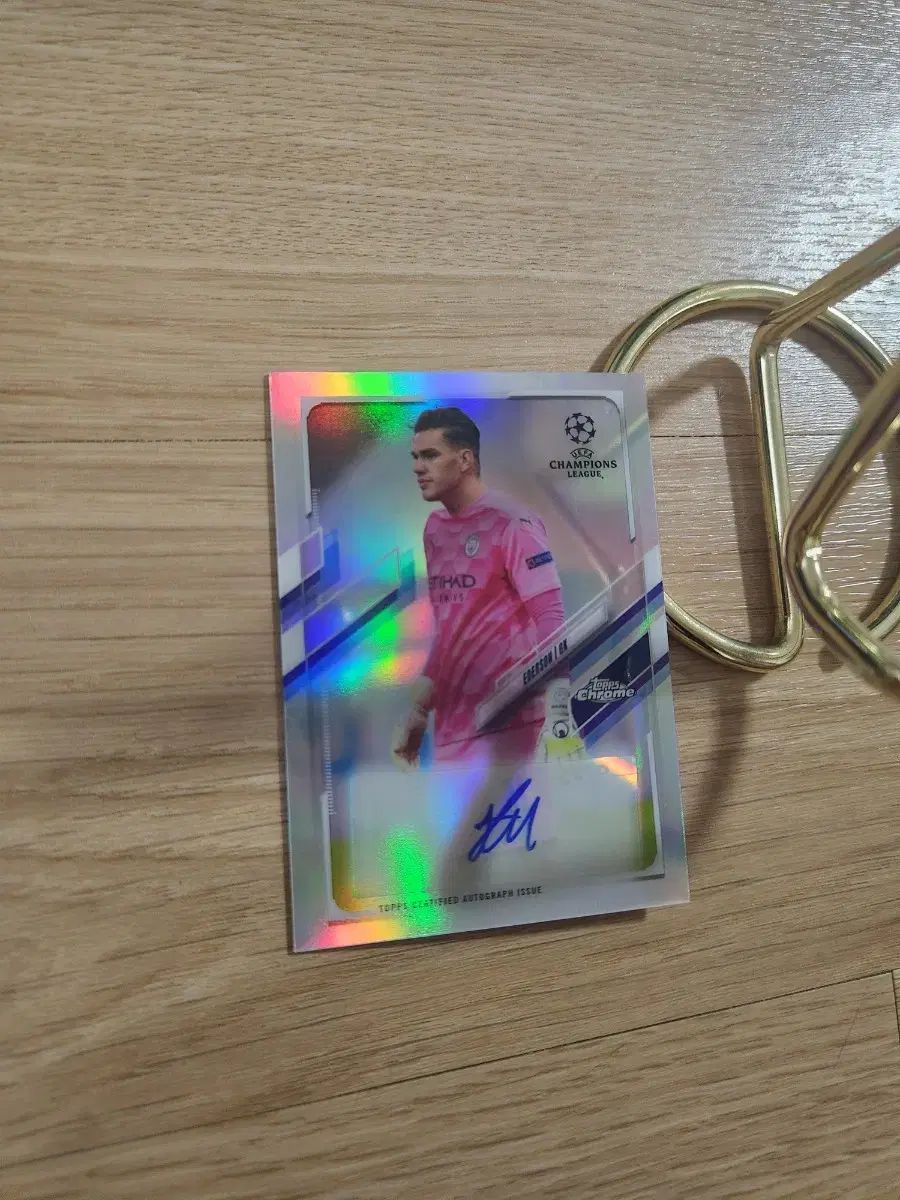 21TOPPSクロム マンチェスターシティ エデルソン サイン オート