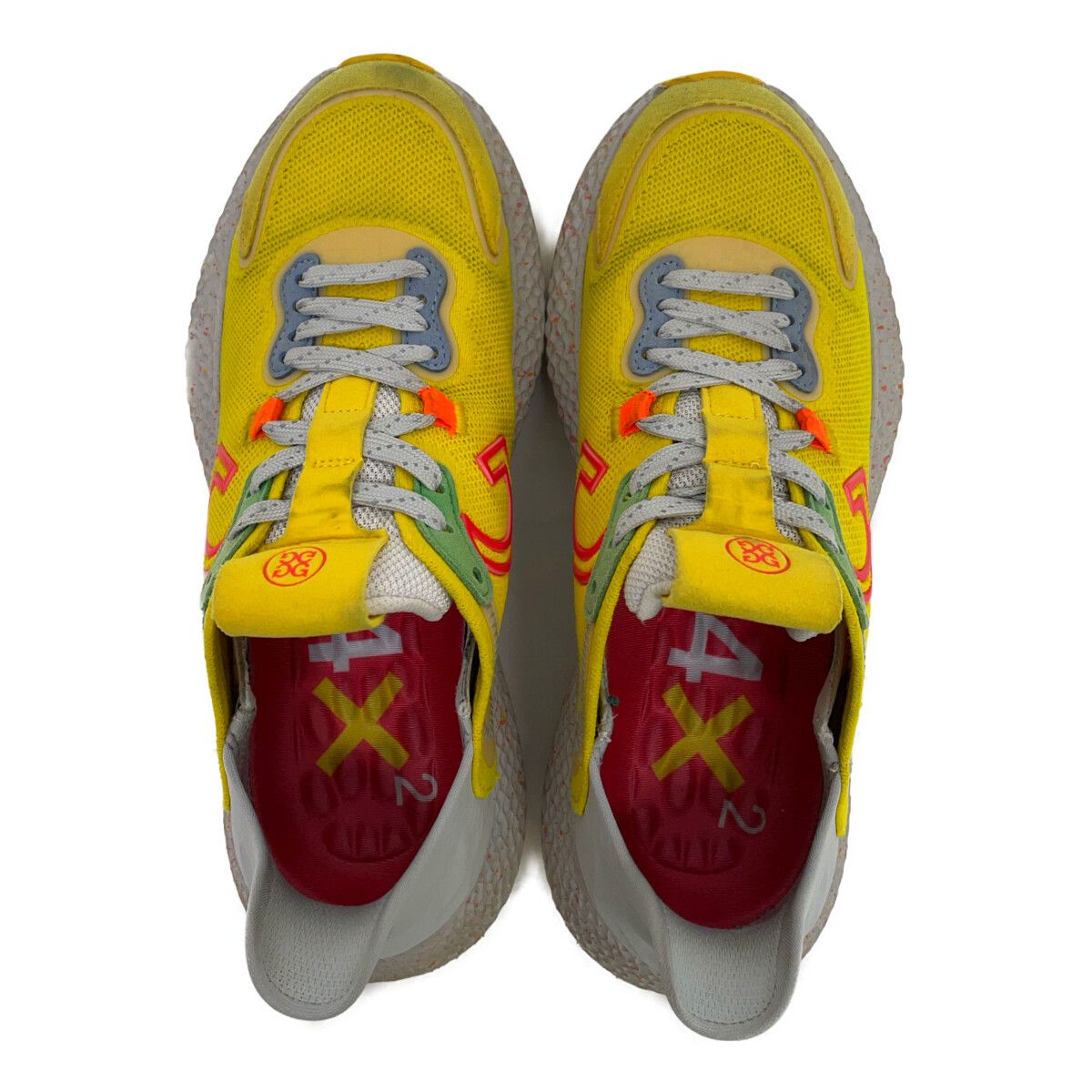 中古 ジーフォア G/FORE ゴルフシューズ 24cm イエロー系 スパイクレス