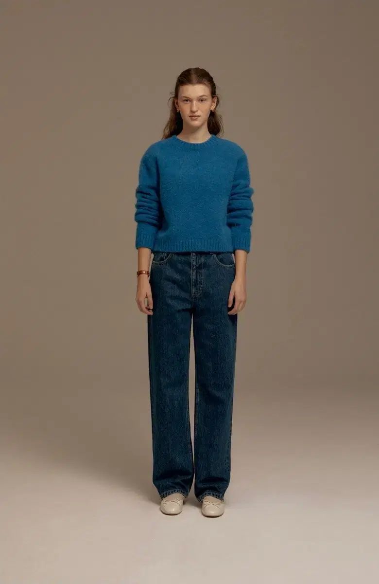 샵엠 グレー デニム Classic ブルー L サイズ