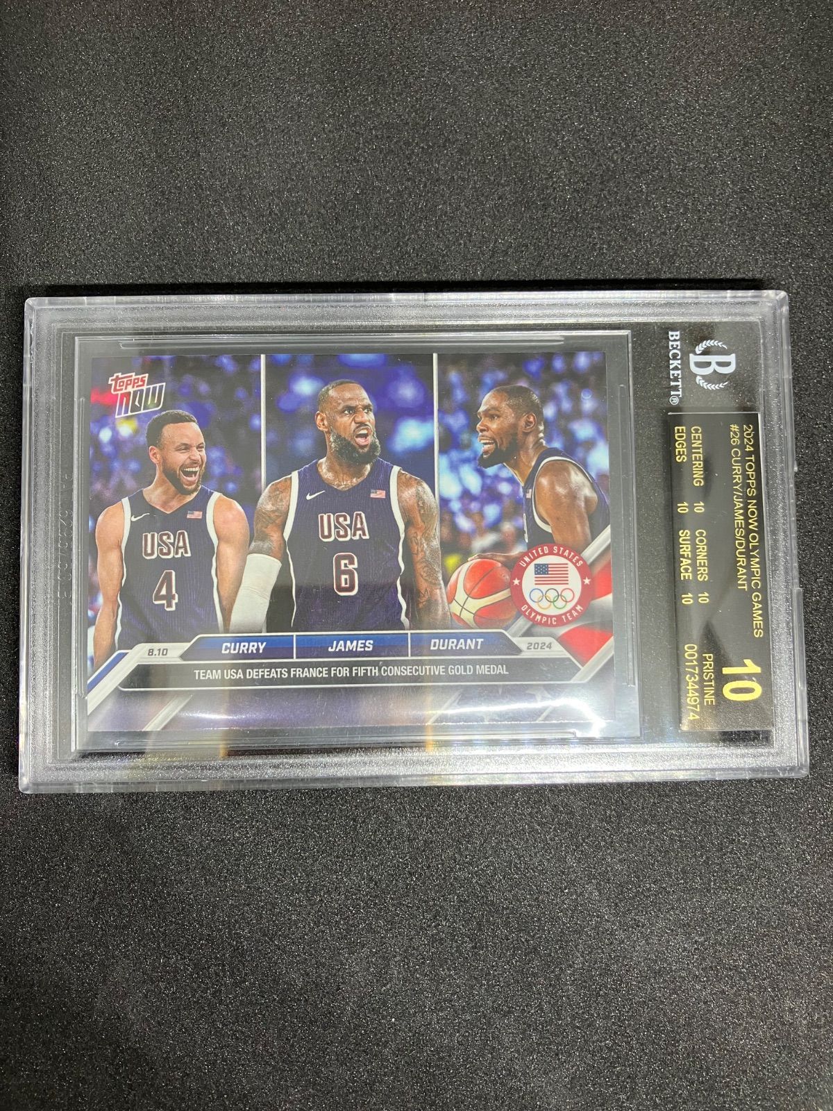 topps now オリンピック usa バスケ 26 bgs 10 ブラック