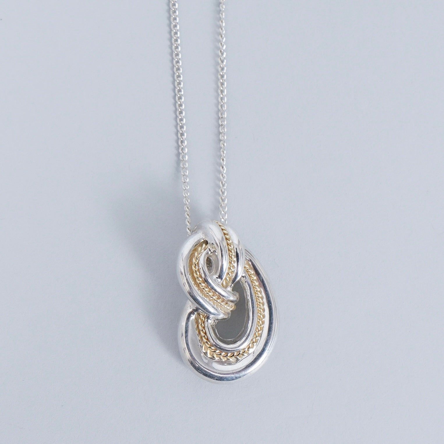 ティファニー ツイスト ノット 750×925 コンビ ネックレス 18K