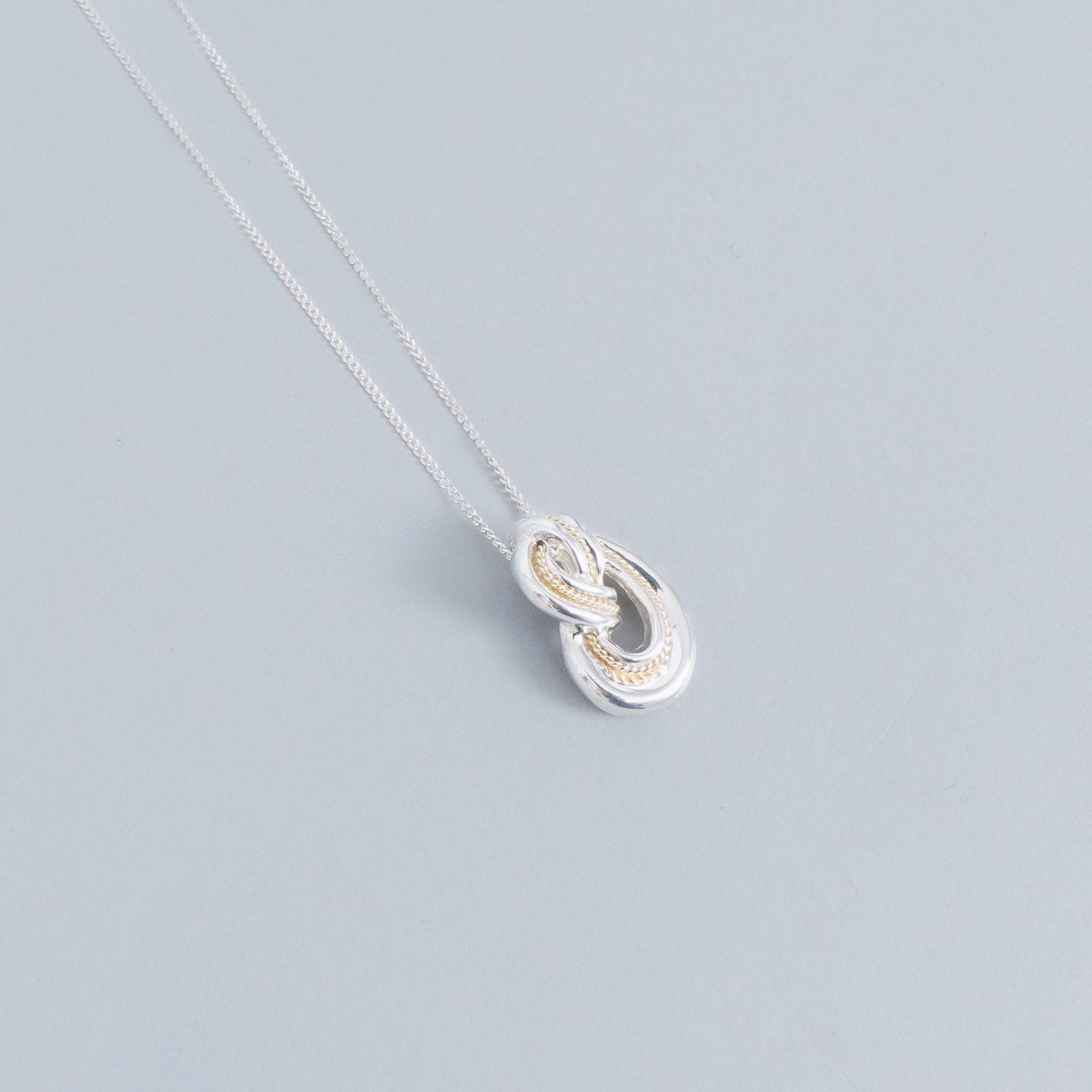 ティファニー ツイスト ノット 750×925 コンビ ネックレス 18K