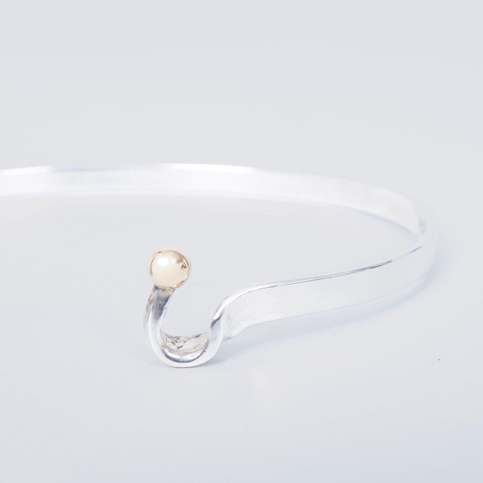 ティファニー フック&アイ 750×925 コンビ バングル 18K シルバー925