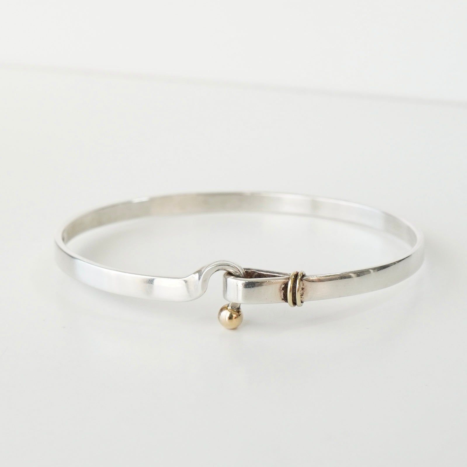ティファニー フック&アイ 750×925 コンビ バングル 18K シルバー925