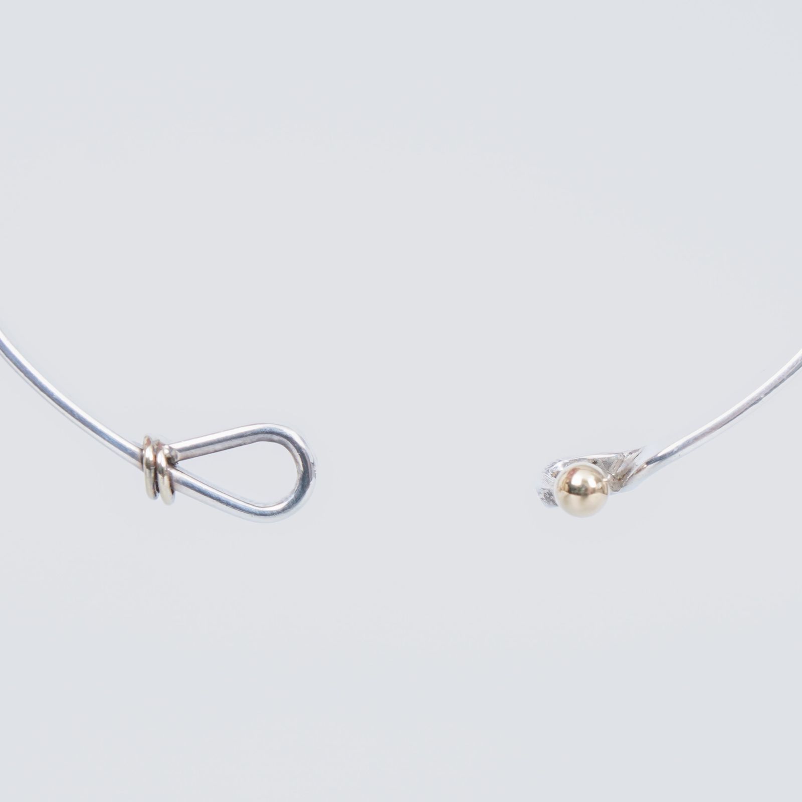 ティファニー フック&アイ 750×925 コンビ バングル 18K シルバー925