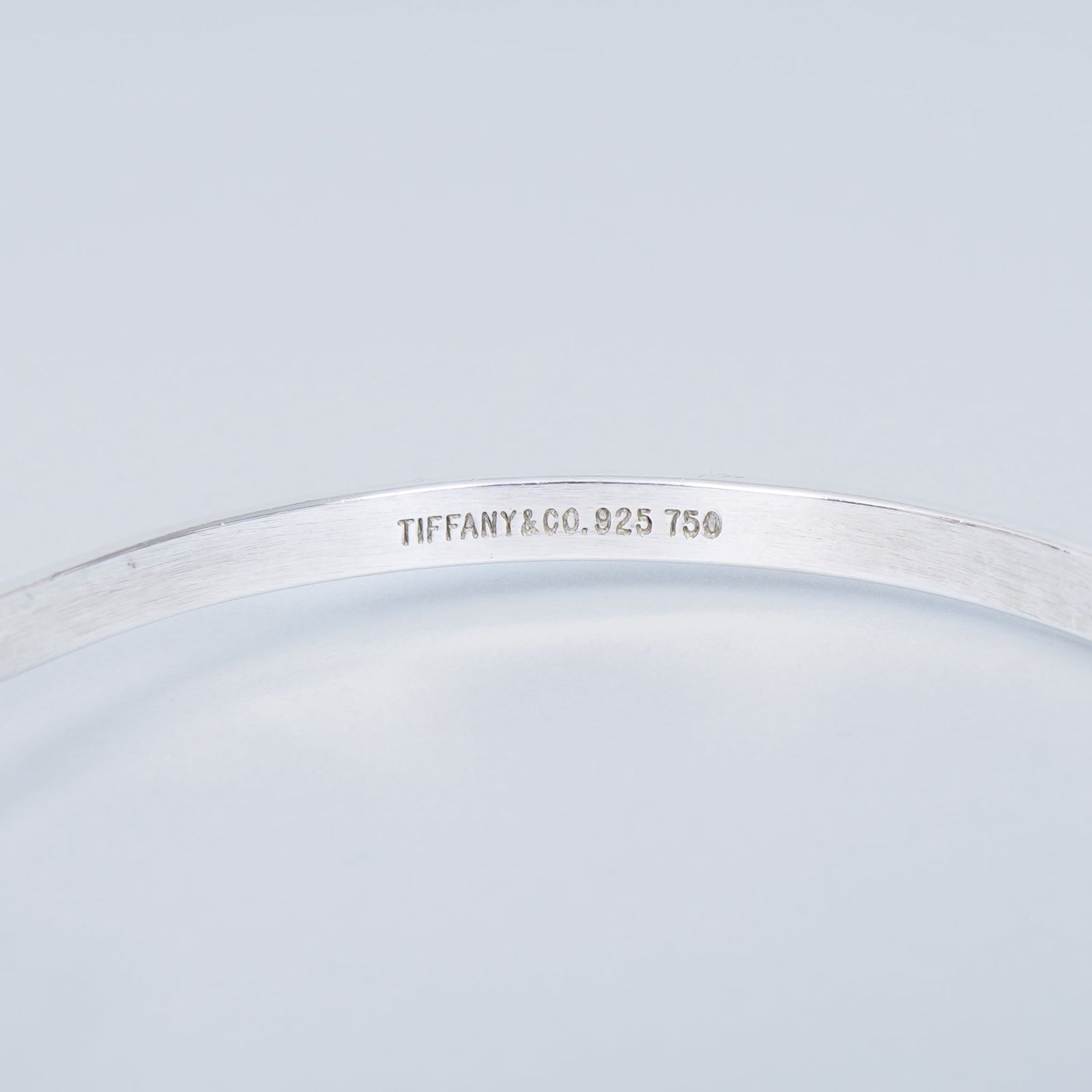 ティファニー フック&アイ 750×925 コンビ バングル 18K シルバー925