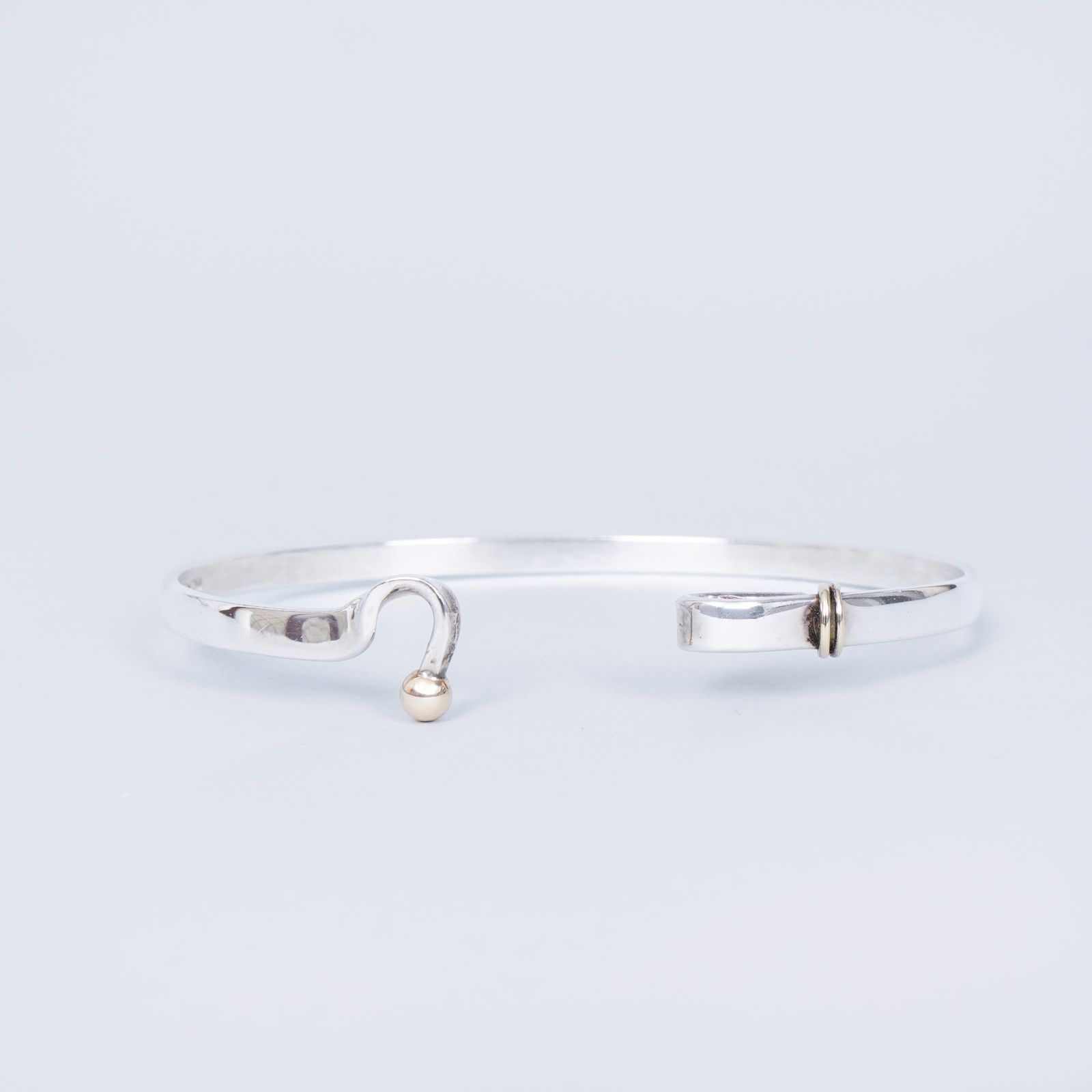 ティファニー フック&アイ 750×925 コンビ バングル 18K シルバー925