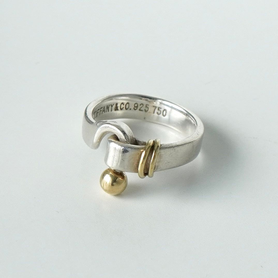 ティファニー フック&アイ 750×925 コンビ 指輪 リング 18K シルバー