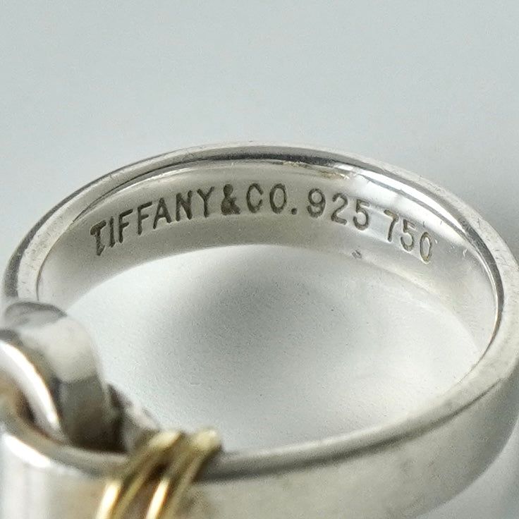 ティファニー フック&アイ 750×925 コンビ 指輪 リング 18K シルバー