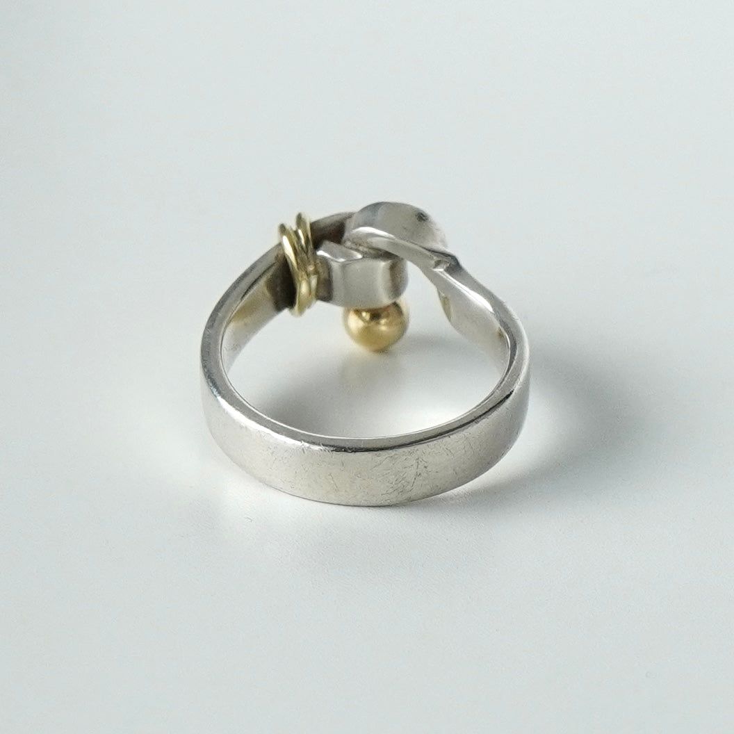 ティファニー フック&アイ 750×925 コンビ 指輪 リング 18K シルバー