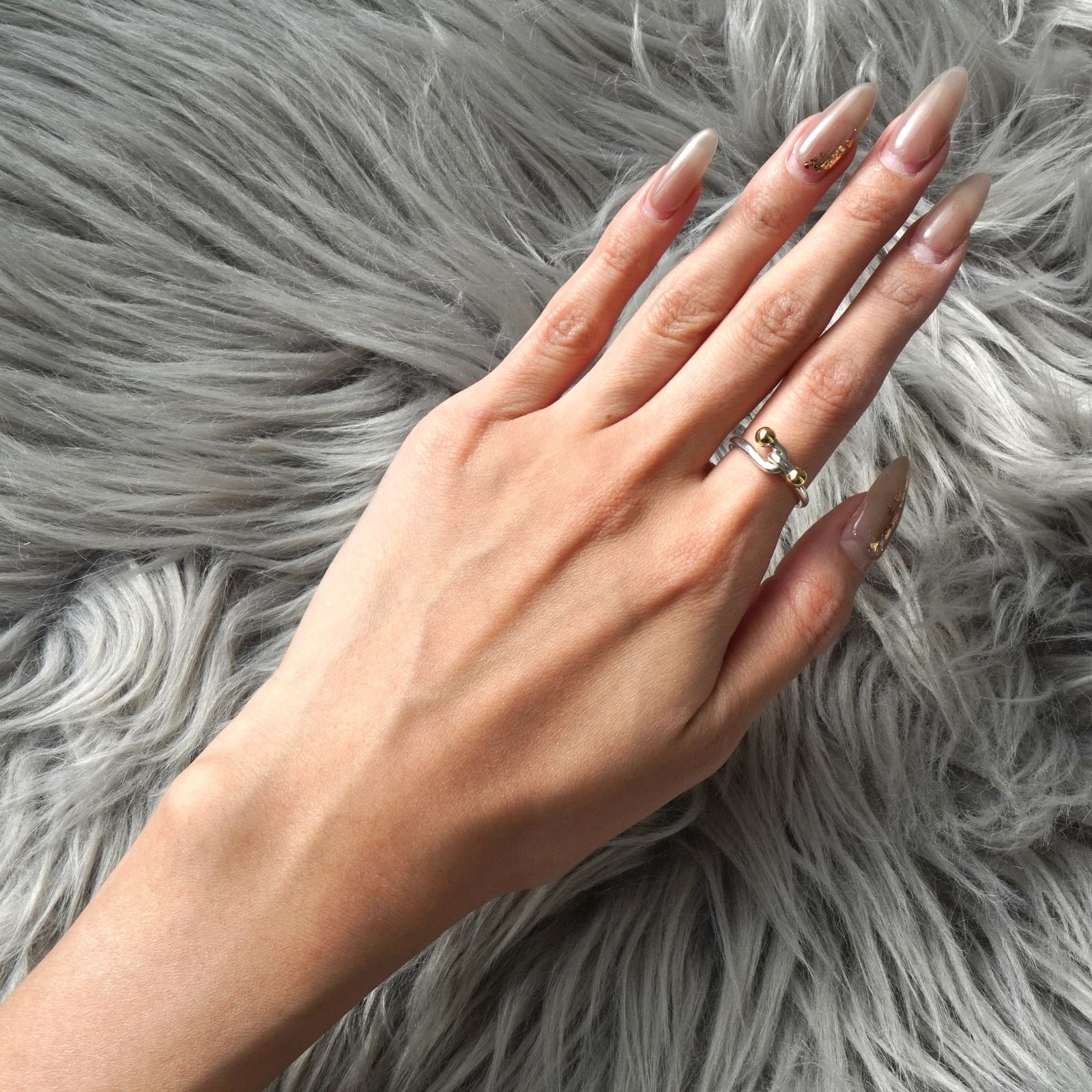 ティファニー ラブノット 750×925 コンビ 指輪 リング 18K シルバー925