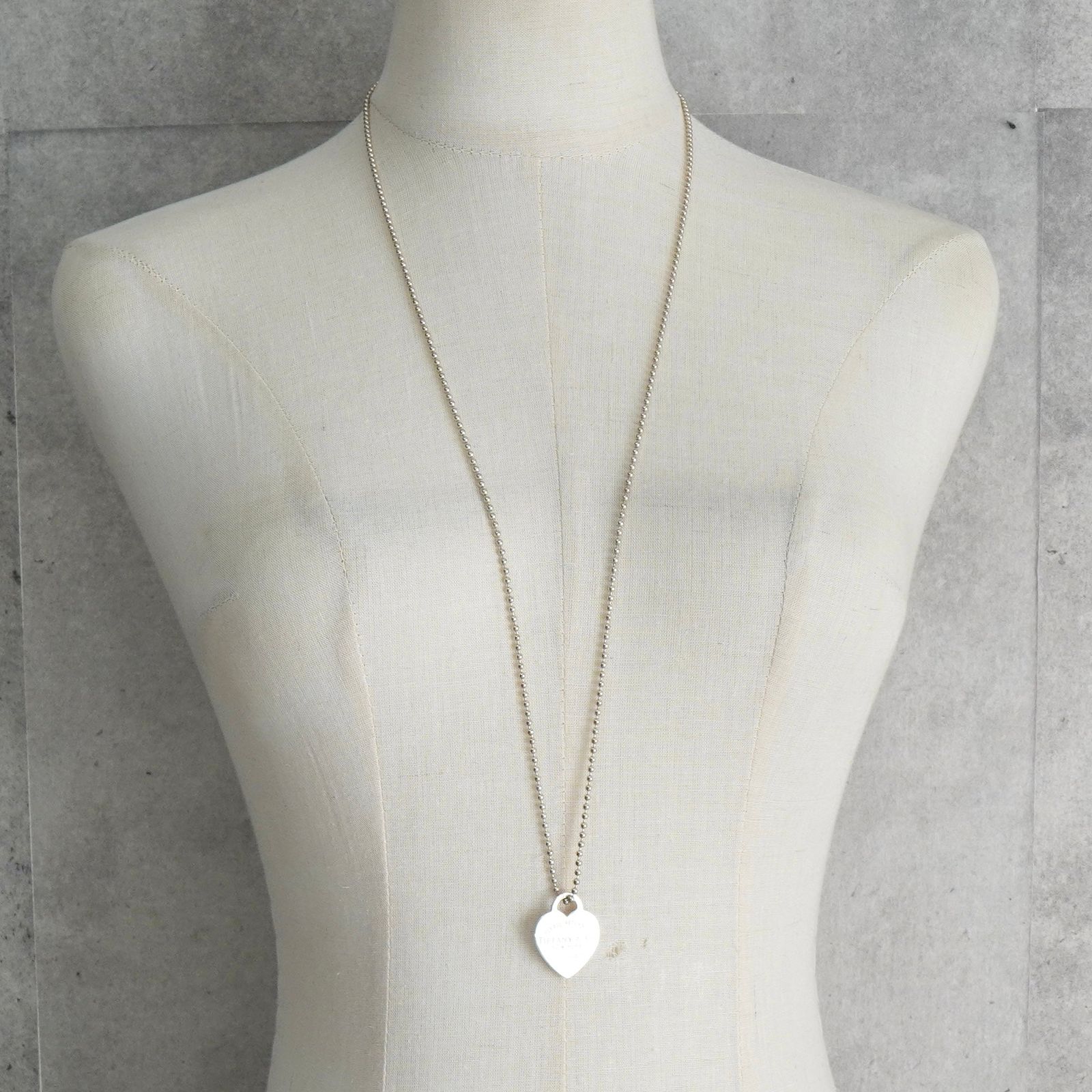 極美品 ティファニー リターントゥ ボールチェーン チャーム シルバー925 TIFFANY&Co.（ティファニー） ネックレス ハート タグ リターントゥ