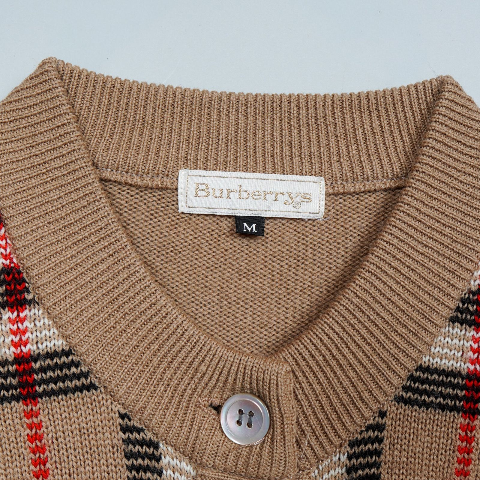 バーバリー ノバチェック カーディガン ベージュ - メルカリ
