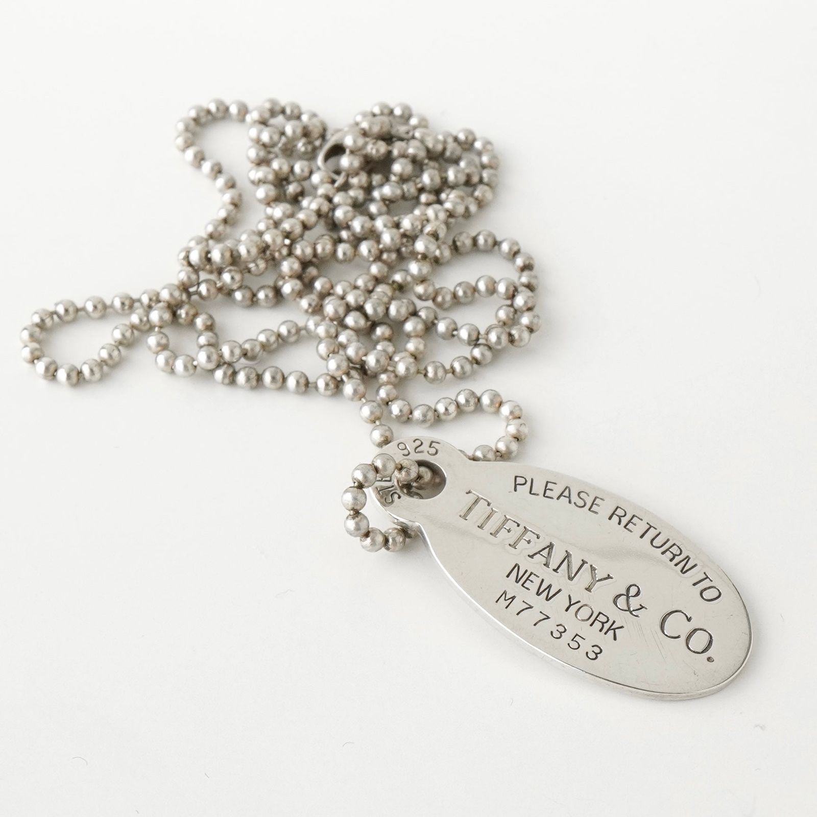 ティファニー リターントゥティファニー オーバルタグ ボールチェーン