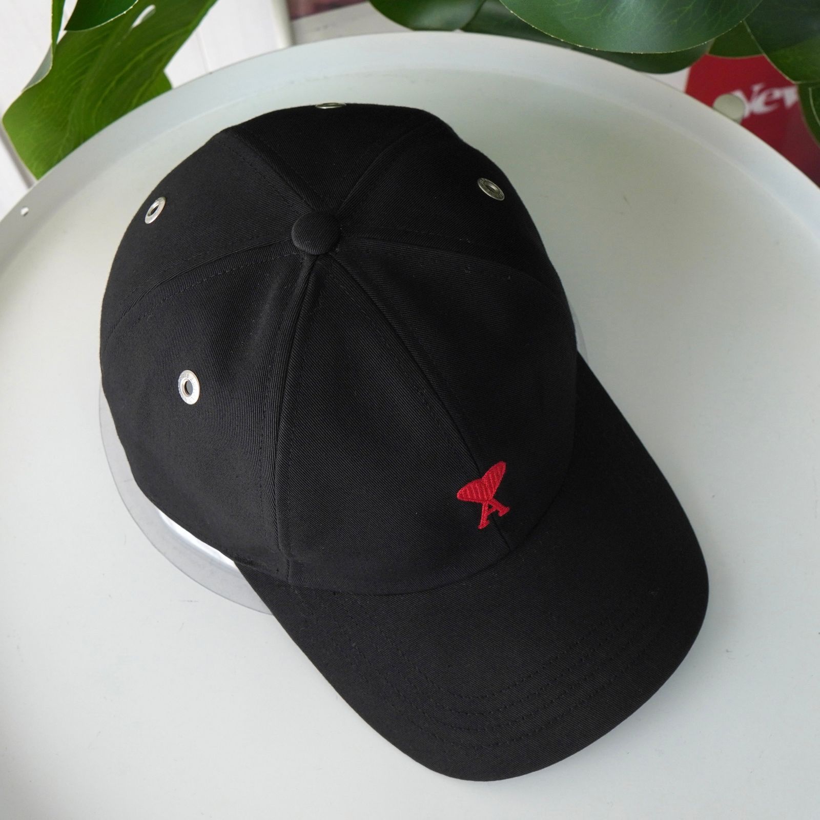 アミパリ アミ パリス ハートロゴ キャップ ブラック - メルカリ