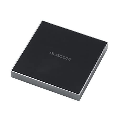 エレコム ワイヤレス充電器 急速 10 W 7 5 W出力 置くだけ充電 Qi認証 Type C入力 卓上 メタル筐体