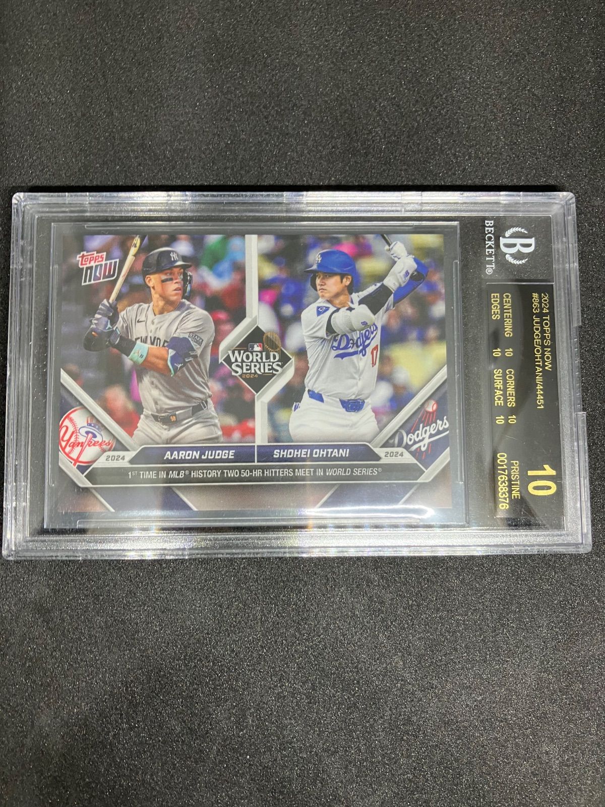 topps now 863 ワールドシリーズ bgs 10 ブラックラベル