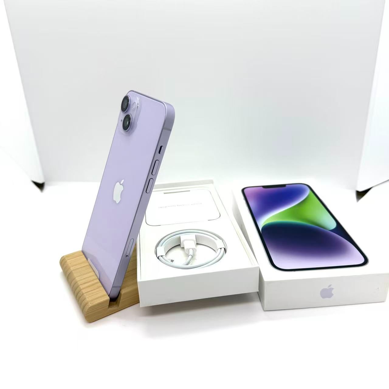 Sランク] SIMフリーiPhone 14 Plus 128GB [パープル] スマホ本体 電池