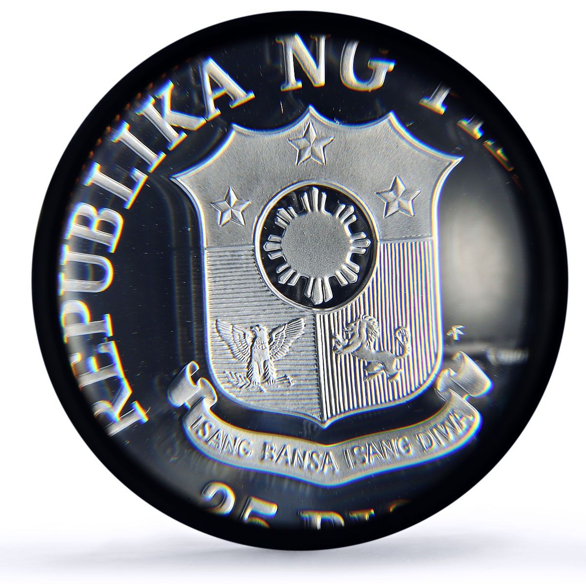 フィリピン 25 ピソ FAO 世界食料デー 魚 果物 PR69 PCGS 銀貨 1981年