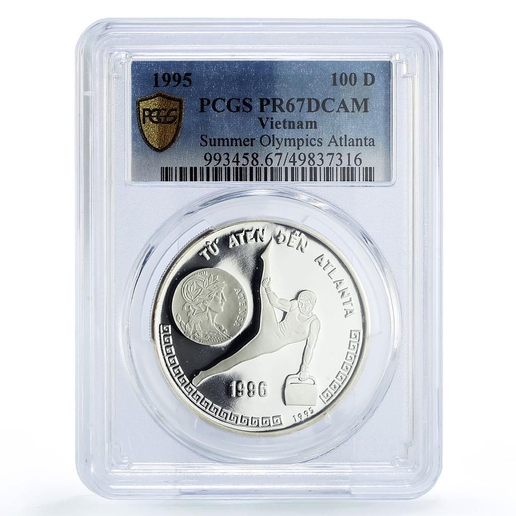 ベトナム 100ドン アトランタオリンピック 体操選手 PR67 PCGS 銀貨