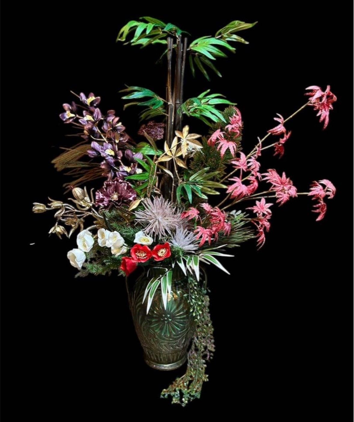 光触媒　人工観葉植物　ウォールグリーン　フェイクグリーン　正月アレンジ10080 光触媒 人工観葉植物 ウォールグリーン フェイクグリーン 正月アレンジ